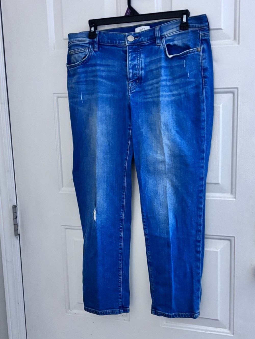 LOFT Women's Boyfriend Jeans in Blue Wash